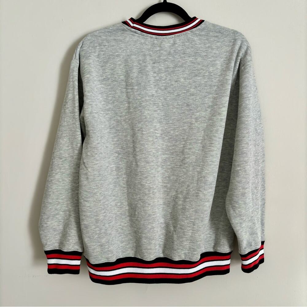 Sanrio Hello Kitty Grey Crew Neck Cute Preppy Retro Pullover Sweater- Large - Picture 6 of 6